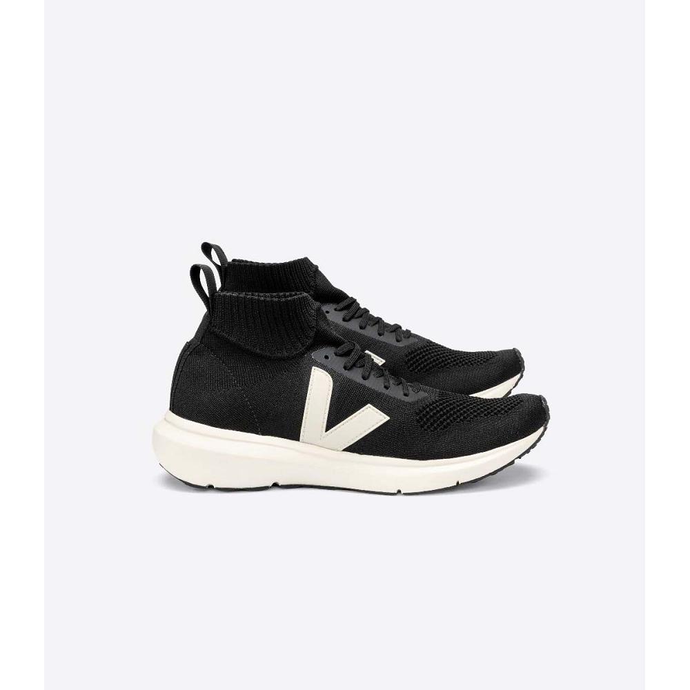 Veja V-KNIT RICK OWENS MID Men\'s Shoes Black | CA 288AHK